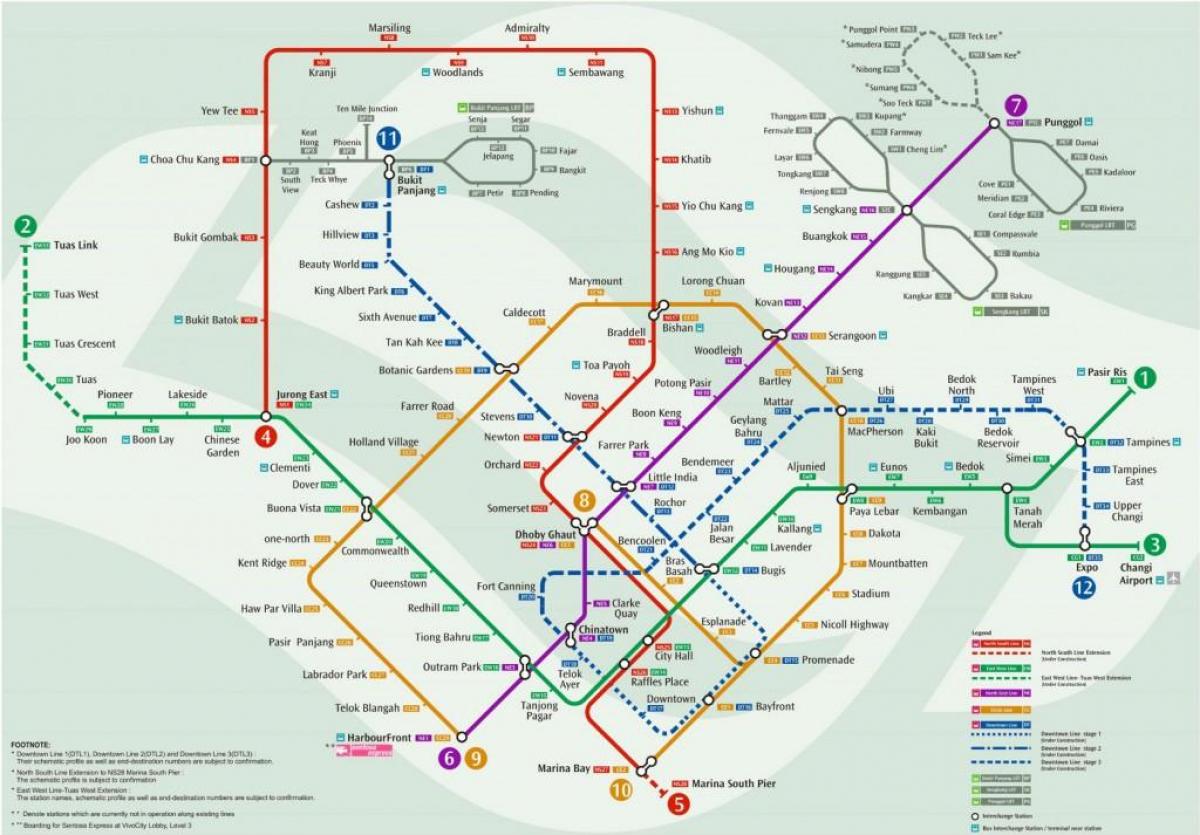 mtr-asemalta kartta Singapore