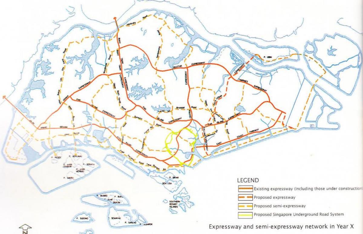 Singapore valtatie kartta