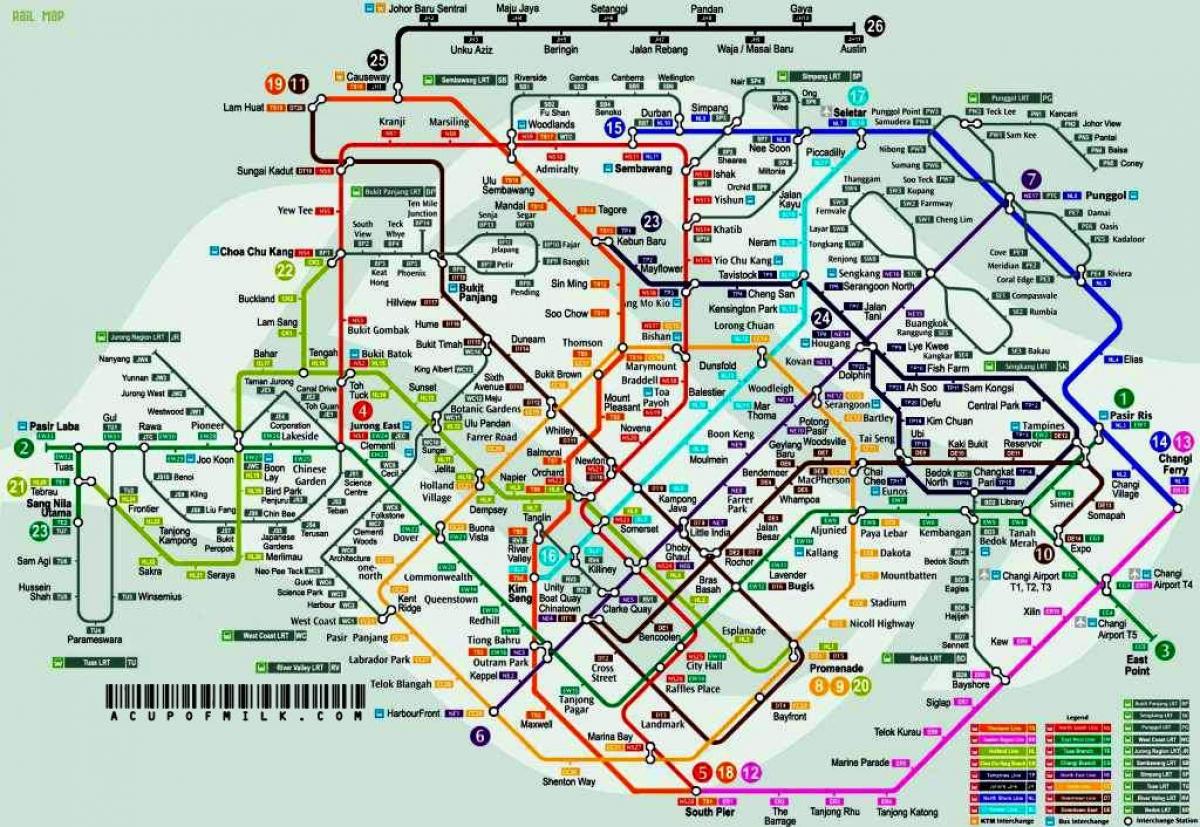 Singapore juna-asema kartta
