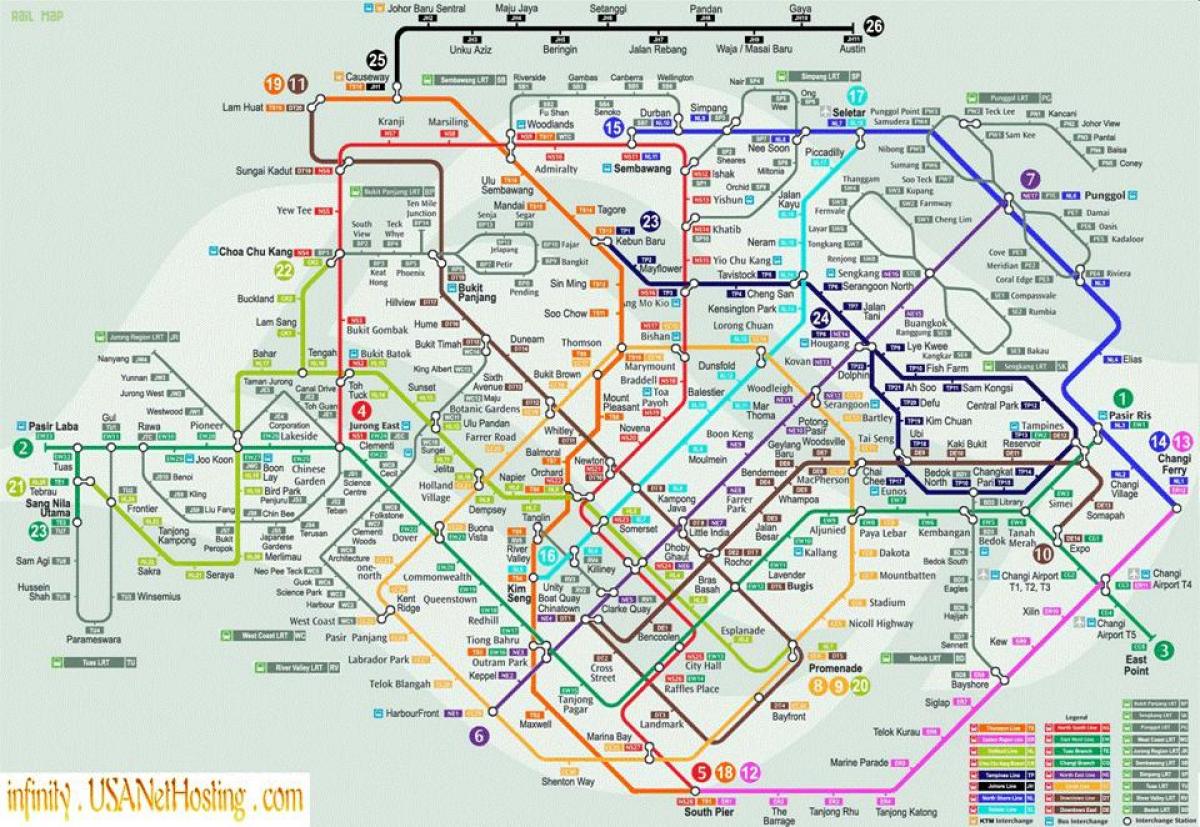kartta Singapore liikenne