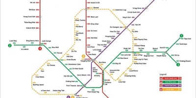Singapore mrt-asemalta kartta